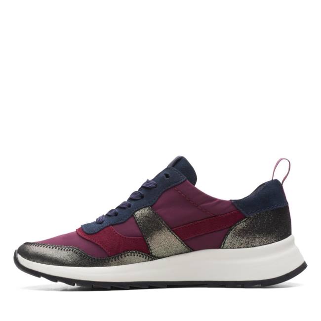 Tenis Clarks Dash Lite Jazz Feminino Roxo Azuis | CLK723YAJ