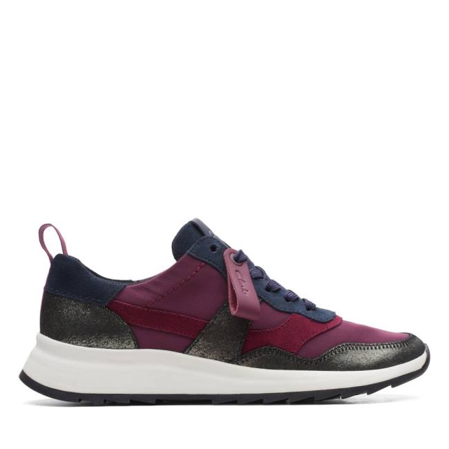 Tenis Clarks Dash Lite Jazz Feminino Roxo Azuis | CLK723YAJ