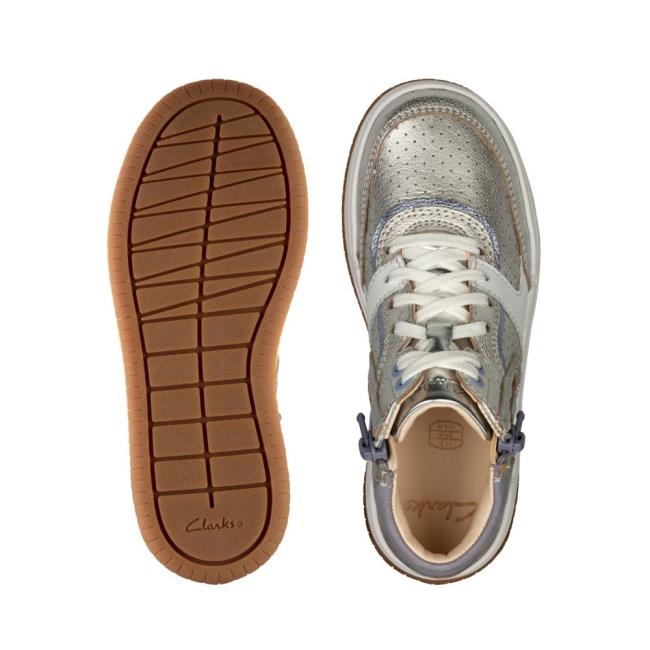 Tenis Clarks Fawn Peak Kid Menino Prateadas | CLK356YXP