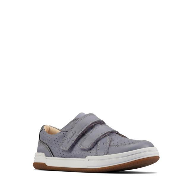 Tenis Clarks Fawn Solo Kid Menina Luz Azuis | CLK235AVQ