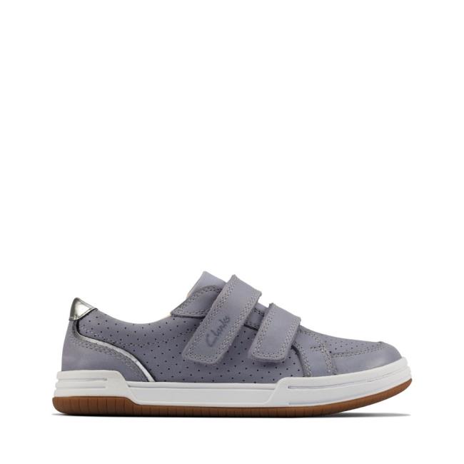 Tenis Clarks Fawn Solo Kid Menina Luz Azuis | CLK235AVQ