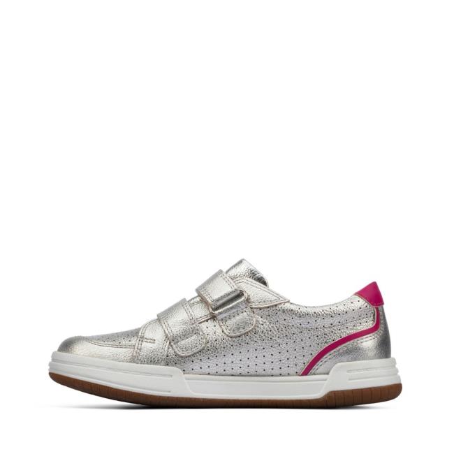 Tenis Clarks Fawn Solo Kid Menina Metal | CLK194OAP