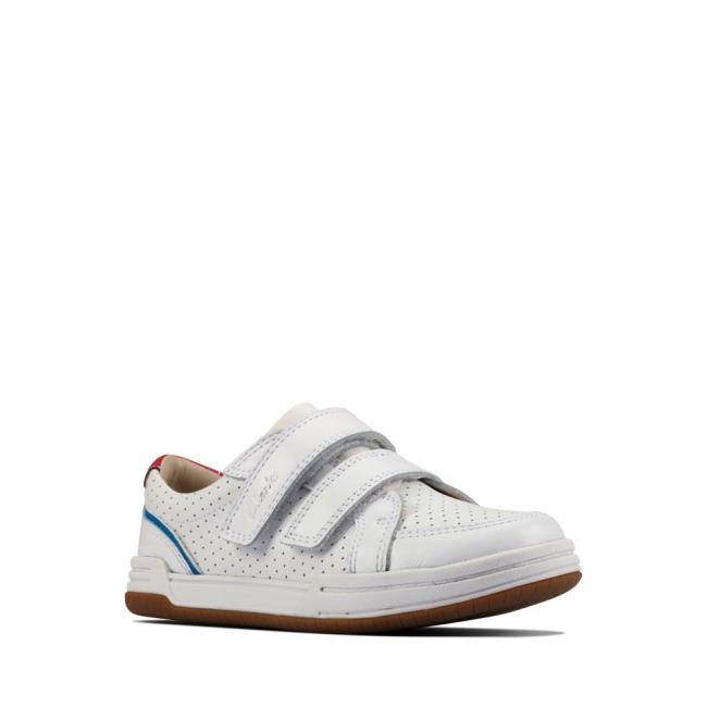 Tenis Clarks Fawn Solo Kid Menino Branco | CLK096XFV