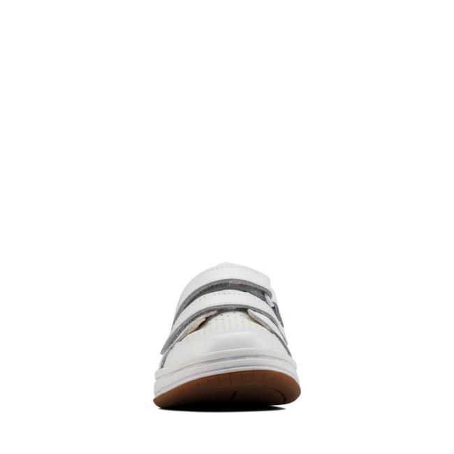 Tenis Clarks Fawn Solo Kid Menino Branco | CLK096XFV