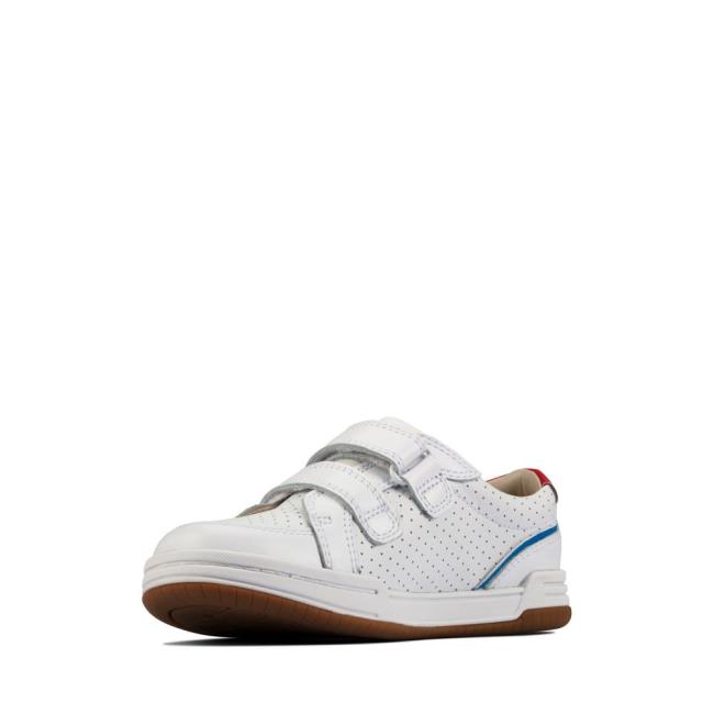 Tenis Clarks Fawn Solo Kid Menino Branco | CLK096XFV