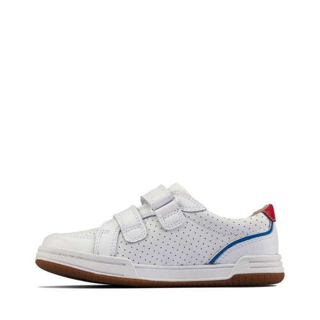 Tenis Clarks Fawn Solo Kid Menino Branco | CLK096XFV