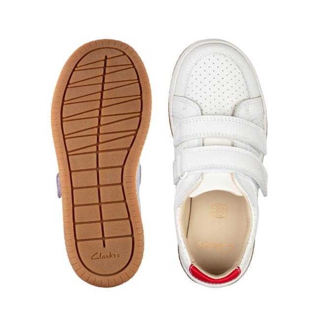 Tenis Clarks Fawn Solo Kid Menino Branco | CLK096XFV