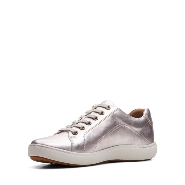 Tenis Clarks Nalle Renda Feminino Platina | CLK702SEY