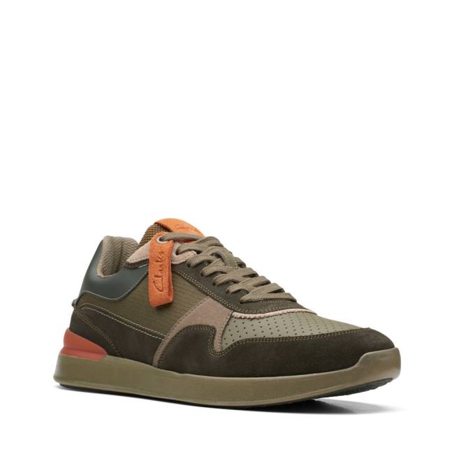 Tenis Clarks Race Lite Tor Masculino Verdes Escuro | CLK903ZNQ