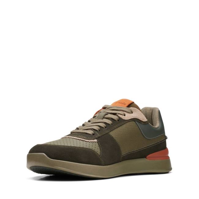 Tenis Clarks Race Lite Tor Masculino Verdes Escuro | CLK903ZNQ