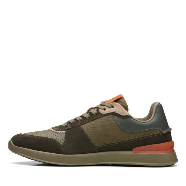 Tenis Clarks Race Lite Tor Masculino Verdes Escuro | CLK903ZNQ