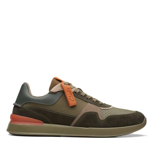 Tenis Clarks Race Lite Tor Masculino Verdes Escuro | CLK903ZNQ