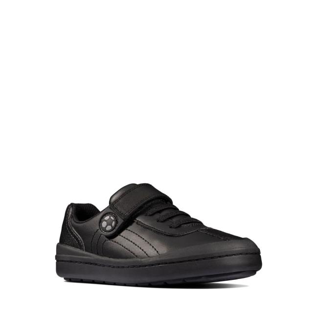 Tenis Clarks Rock Pass Kid Menino Pretas | CLK167VUG