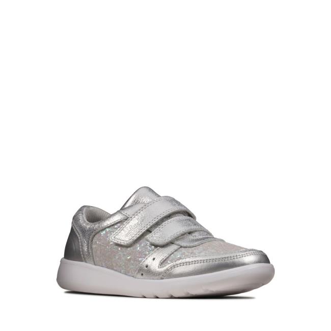 Tenis Clarks Scape Spirit Kid Menina Prateadas Metal | CLK806CFU