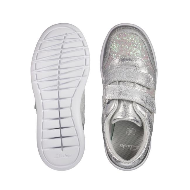 Tenis Clarks Scape Spirit Kid Menina Prateadas Metal | CLK806CFU