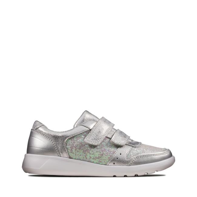 Tenis Clarks Scape Spirit Kid Menina Prateadas Metal | CLK806CFU