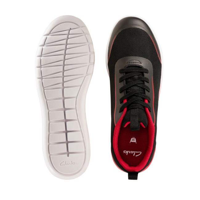 Tenis Clarks Suburb Spark Youth Menino Pretas | CLK304LPQ