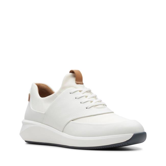 Tenis Clarks Un Rio Renda Feminino Branco | CLK385LJY