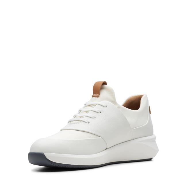 Tenis Clarks Un Rio Renda Feminino Branco | CLK385LJY