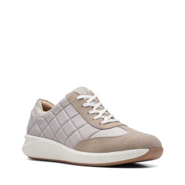 Tenis Clarks Un Rio Stitch Feminino Bege | CLK487HEK