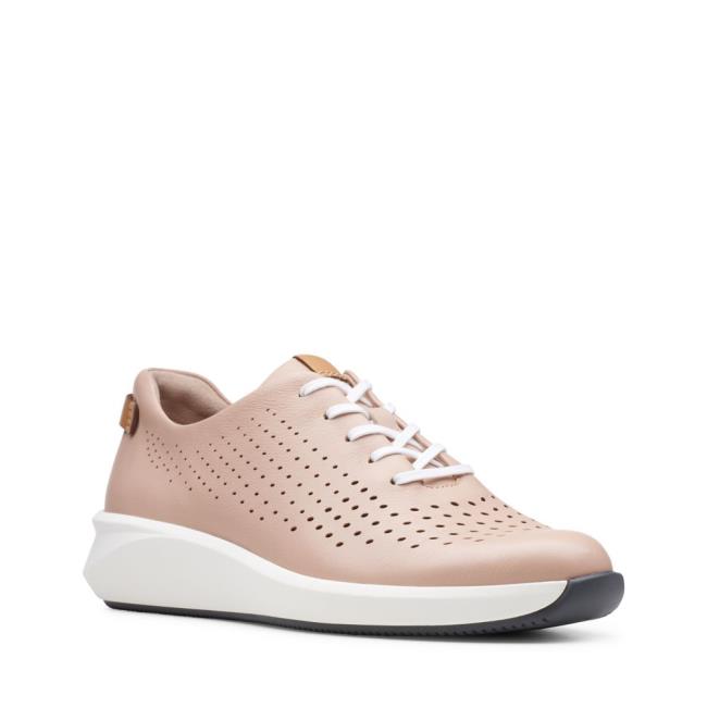 Tenis Clarks Un Rio Tie Feminino Rosa | CLK458FXZ