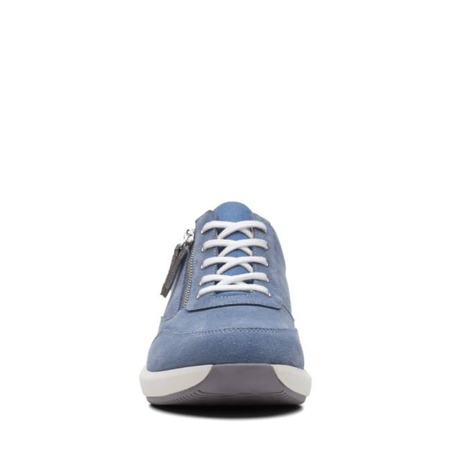 Tenis Clarks Un Rio Zip Feminino Azuis | CLK680RSB