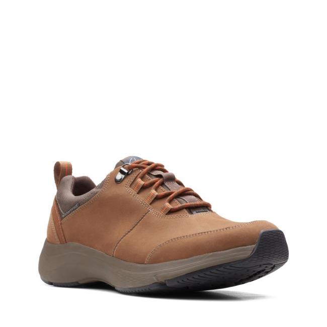 Tenis Clarks Wave2.0 Tie Masculino Marrom Escuro | CLK937FSN