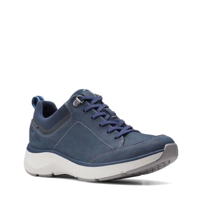 Tenis Clarks Wave 2.0 Renda. Feminino Azul Marinho | CLK692CHX