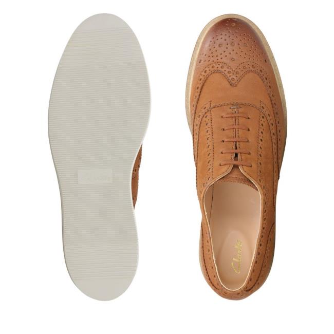 sapatos Brogues Clarks Baille Brogue Feminino Marrom | CLK763PAM