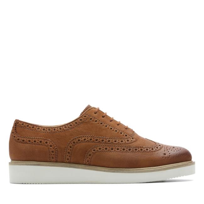 sapatos Brogues Clarks Baille Brogue Feminino Marrom | CLK763PAM